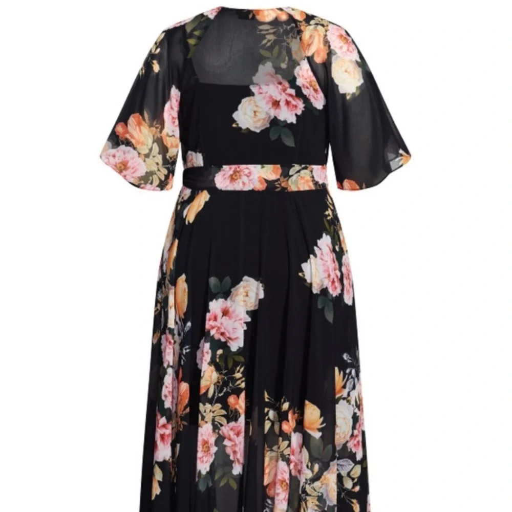 Gorgeous City Chic Tuscan Rose True Wrap dress - Picture 3 of 8